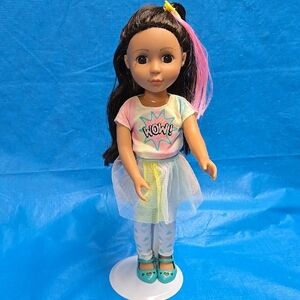 Glitter Girl Dark Brown Hair And Eyes